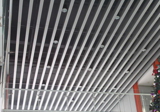 سقف معلق آلومینیومی U بافل فولاد گالوانیزه 600x600mm