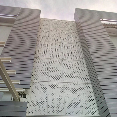 نمای ساختمان فلزی 1000x1000 نمای خارجی پانل های آلومینیومی سوراخ دار نما