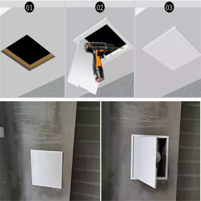 پنل دسترسی سقف آلومینیومی 500x500mm هسته قفل فولادی ضد زنگ
