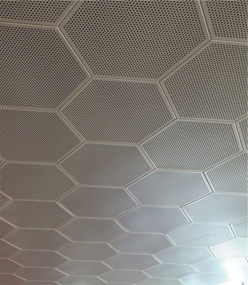 پانل های سقفی ساده شش ضلعی جذب صدا پیش رنگ شده 404 میلی متری
