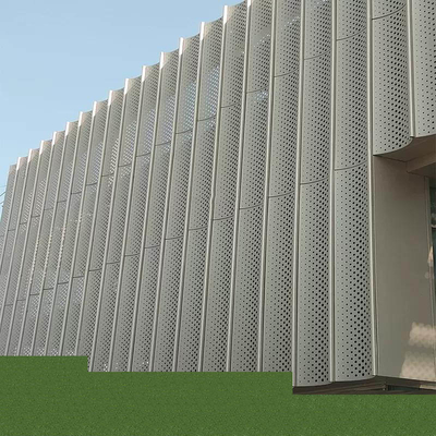 پانل فلزی سوراخ دار با پوشش پودری ISO14001 خارجی برای ساختمان اداری