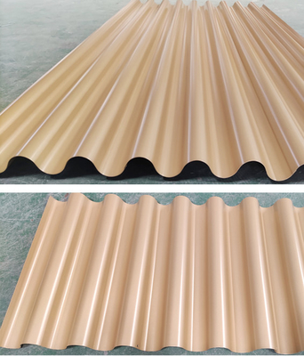 پانل های سقف فلزی موجدار آلومینیومی با پوشش پودری پلی استر