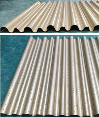 پانل های سقف فلزی موجدار آلومینیومی با پوشش پودری پلی استر