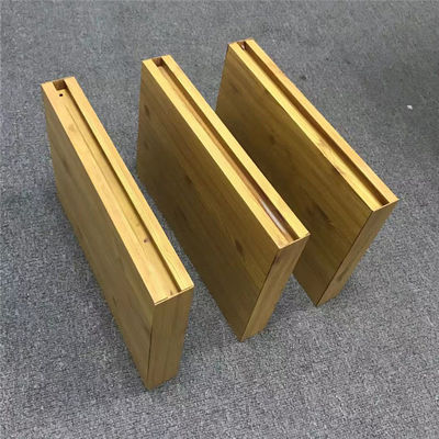 طراحی دانه چوب سقف فلزی آلومینیومی اکسترود شده جعبه بافل سقف
