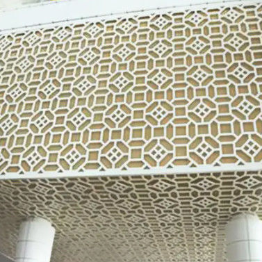 پانل برش لیزر الگوی سفارشی پانل دیواری سوراخ شده PVDF فلزی