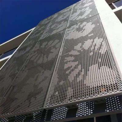 نمای ساختمان فلزی 1000x1000 نمای خارجی پانل های آلومینیومی سوراخ دار نما