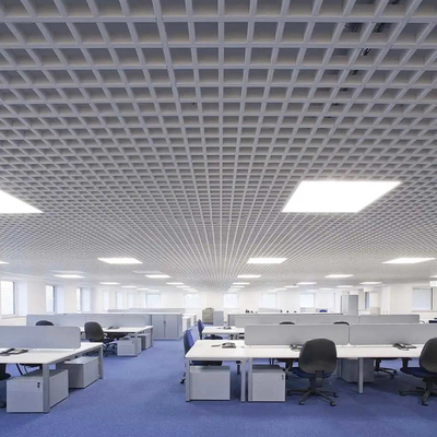 100x100 کاشی سقف فلزی مشبک فاصله سلول آلومینیومی دکوراسیون سقف ساختمان
