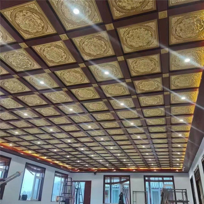 گیره 0.7 میلی متری در کاشی های سقف فلزی لوتوس از قبل برای هتل معبد نقاشی شده است