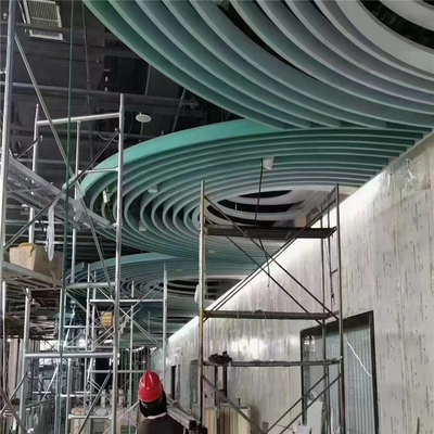 پوشش پودری سقف منحنی منحنی آلومینیومی به ضخامت 4 میلی متر