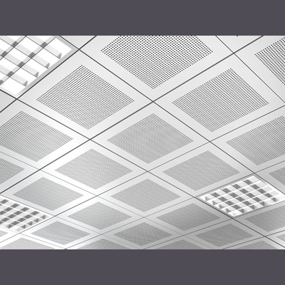 طراحی سقف فلزی آلومینیومی ISO9001 کاشی مربع 0.7mm