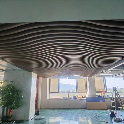 سقف طرح آکوستیک فلزکاری آلومینیوم بافل سقف موج