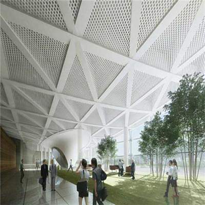 پانل های سقف آلومینیومی سوراخ دار 500x500mm پوشش پلی اتیلن