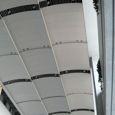 سقف منحنی فلزی آلومینیومی با ارتفاع 19 میلی متر پوشش PVDF