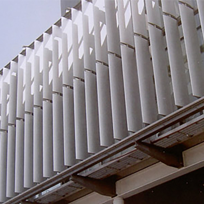 آفتابگیر مدرن آفتابگیر آلومینیومی عمودی برای ساختمان های تزئینی