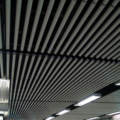 پانل سقف فلزی آلومینیومی لوله ای بافل به ضخامت 0.7 میلی متر پنهان