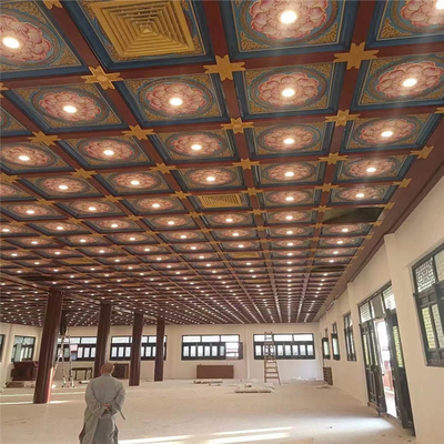 کاشی سقفی آلومینیومی مربع انتقال حرارت 900*900 تزئینی سقف معبد