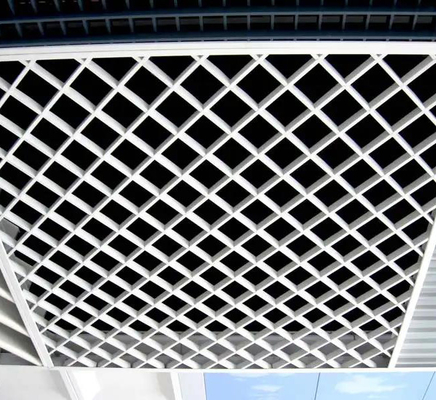 تهویه سلولی فلزی سقف فلزی آلومینیومی مشکی و سفید دکوراسیون سقف شبکه