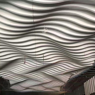 سقف آکوستیک نمای ساختمان فلزی آلومینیوم بافل سقف موج