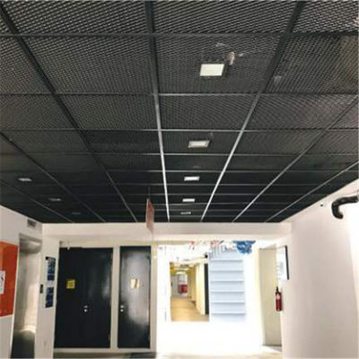 کتابخانه 600*600 پانل سقف آلومینیومی روی سیستم سقف مشبک منبسط شده