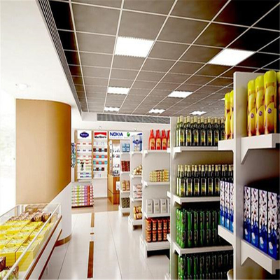 600mm X 600mm سقف فلزی آلومینیومی روی سیستم سقف تیز لبه
