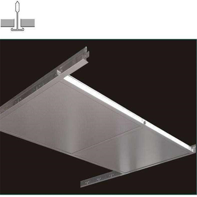 600mm X 600mm سقف فلزی آلومینیومی روی سیستم سقف تیز لبه