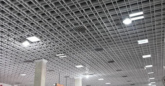 سقف شبکه فلزی آلیاژ آلومینیوم 250x250 میلی متر برای مرکز همایش