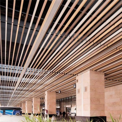سقف فلزی آلومینیومی 30X150mm Metalworks Acoustic Box Baffle Ceiling
