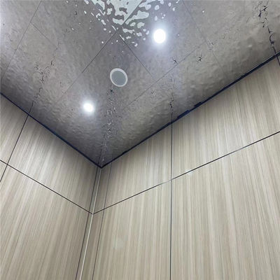 پانل سقفی 600x600 میلی متری آب ریپل از جنس استنلس استیل لبه تیز