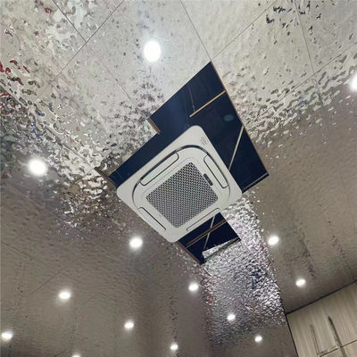 پانل سقفی 600x600 میلی متری آب ریپل از جنس استنلس استیل لبه تیز