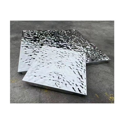 پانل سقفی 600x600 میلی متری آب ریپل از جنس استنلس استیل لبه تیز