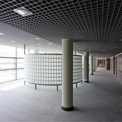 پوشش پودری سقف شبکه فلزی سقف سلول باز آلومینیومی 50x50mm