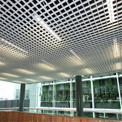 پوشش پودری سقف شبکه فلزی سقف سلول باز آلومینیومی 50x50mm