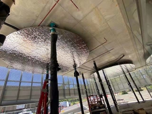 سقف رنگی قابل تنظیم آلومینیوم/فولاد گالوانیزه 600*1320 میلی متری با قلاب آب ریپل برای ایستگاه مترو