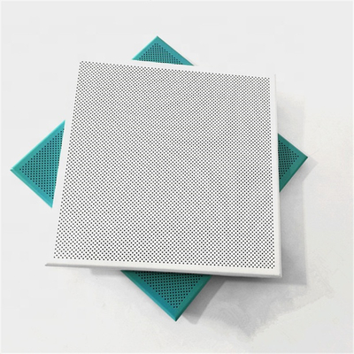 600x600 کاشی سقف فلزی آلومینیومی سقف آکوستیک سوراخ دار در سقف