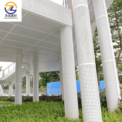 White Aluminum Perforated Ceiling Multiple Shape 75mm Metal Ceiling Tiles