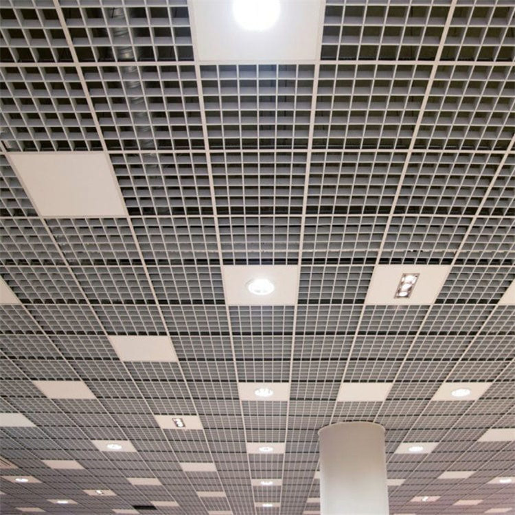 T Bar سقف فلزی آلومینیومی شبکه 100x100mm با انتقال حرارت قاب