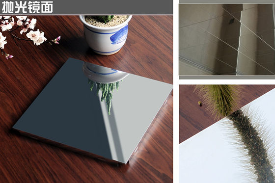 سقف فلزی آلومینیومی مدرن 300x300mm آینه جلا داده شده به ضخامت 0.5mm